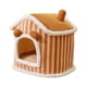 thumbnail image 3 of Preciosa Cama Para Gatos, Casa, Perrera, Extraíble, Suave, Para Invierno, Cálida Y Lavable, Cama Para Mascotas, Color Marrón, 3 of 5