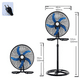 thumbnail image 2 of Ventilado 3 En 1 Con 5 Aspas De Metal Color Color Negro 220v, 2 of 3