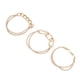 thumbnail image 4 of Unique Bargains 3 Piezas Elegantes Pulseras Coleteras Banda Elástica para el Cabello Tono Dorado, 4 of 5
