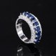 thumbnail image 4 of Anillo de Boda de Plata Esterlina 925 con Zafiro de Laboratorio, Esmeralda y Rubí, Diamantes de Alto Carbono, Gema, Joyería Fina para Mujer, 4 of 8