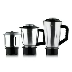 Importclick - Licuadora 3 En 1 Vaso Metal 1,5 Lt 350 W Potencia Negro