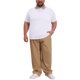 thumbnail image 2 of INSPIRE CHIC Conjunto de Hombre Grande y Alto Polo Casual Transpirable de Manga Corta con Cuello en Contraste XL Blanco, 2 of 5