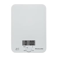 Báscula De Cocina Kitchenaid Kq914Wh De Vidrio Con Capacidad De 5 Kg/11 Libras
