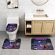 thumbnail image 2 of Los Doomies Juego de 3 alfombras de baño de coral fleece: tapete de baño + alfombra de inodoro en forma de U + funda de tapa de inodoro en forma de O, 2 of 6