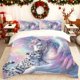 thumbnail image 1 of Unicorn Snow Leopard Guardian Illustration Print Quilt Cover Set Print Bedding Soft Quilt Cover And Two Pillowcases Suitable for All Seasons Is The Ideal Choice, 1 of 1