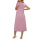 thumbnail image 3 of INSPIRE CHIC Vestido de maternidad para mujer Maxi de mangas cortas con pliegues fruncidos Vestidos de embarazo para sesión de fotos Casual fluido Verano 2026 2XL Rosa, 3 of 6