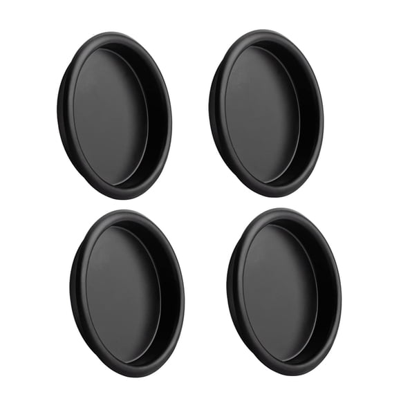 Tirador de dedo para puerta de clóset HOMOTEK, paquete de 4, negro, acero
