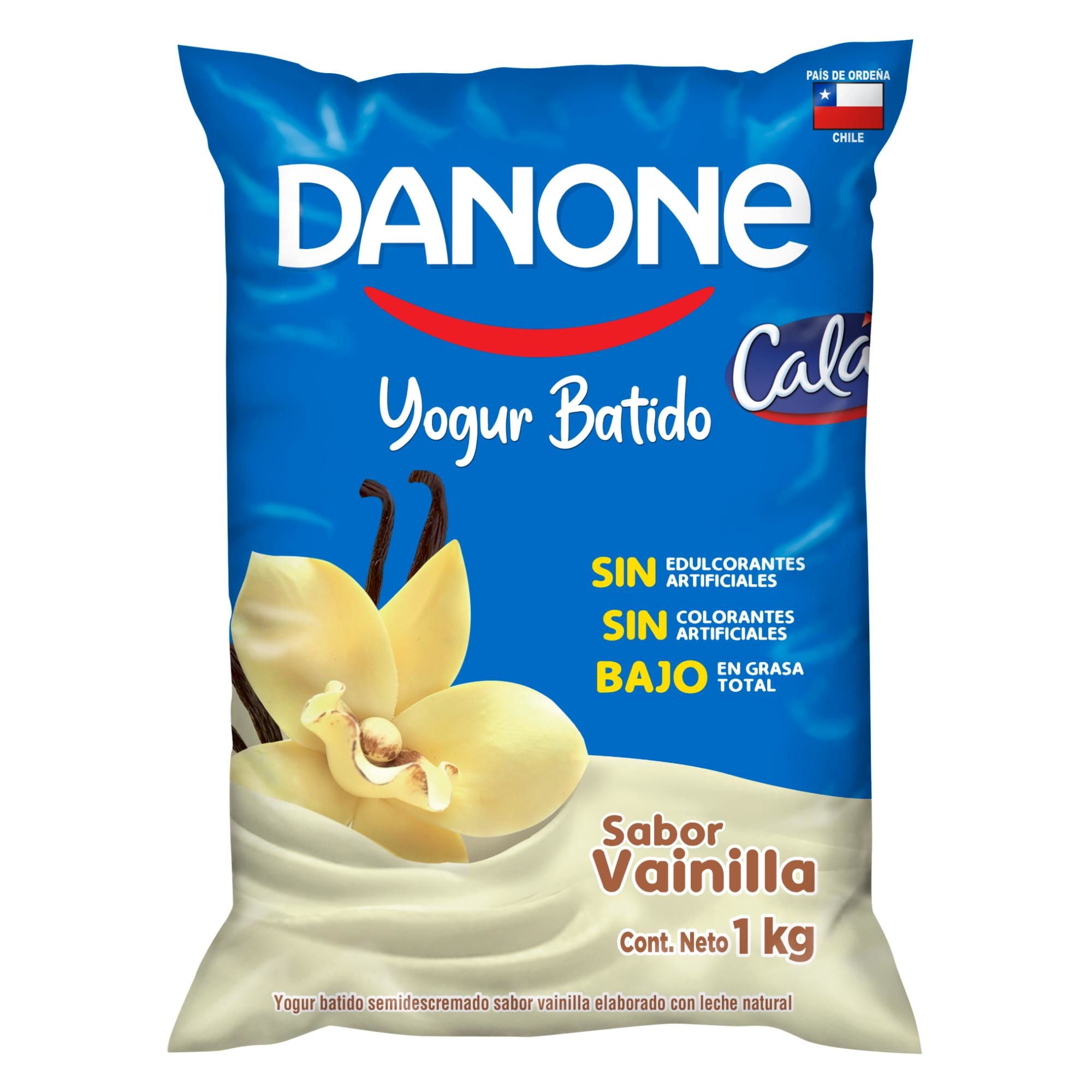Yoghurt Batido Semidescremado Sabor Vainilla Bolsa 1 Kg Calán