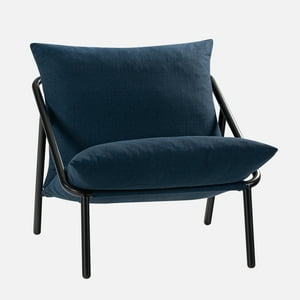 Zinus - Silla Poltrona Sitial Ada Azul Marino