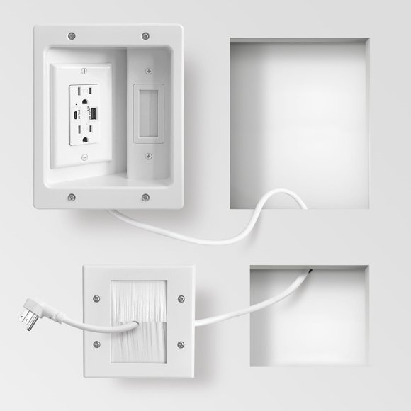 Kit de gestión de cables GEVINFA USB A&C para pared 109 cm