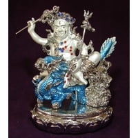 Feng Shui Import - Bejeweled White Dzambhala Trae Riqueza Importada Por El Feng Shui