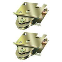 Magideal - 2 Rodillos Para Puertas Correderas De Patio, Conjunto De Ruedas Para Puertas, Herrajes Lisos, Ruedas Resistentes, Polea Para Puerta, Fácil Instalación