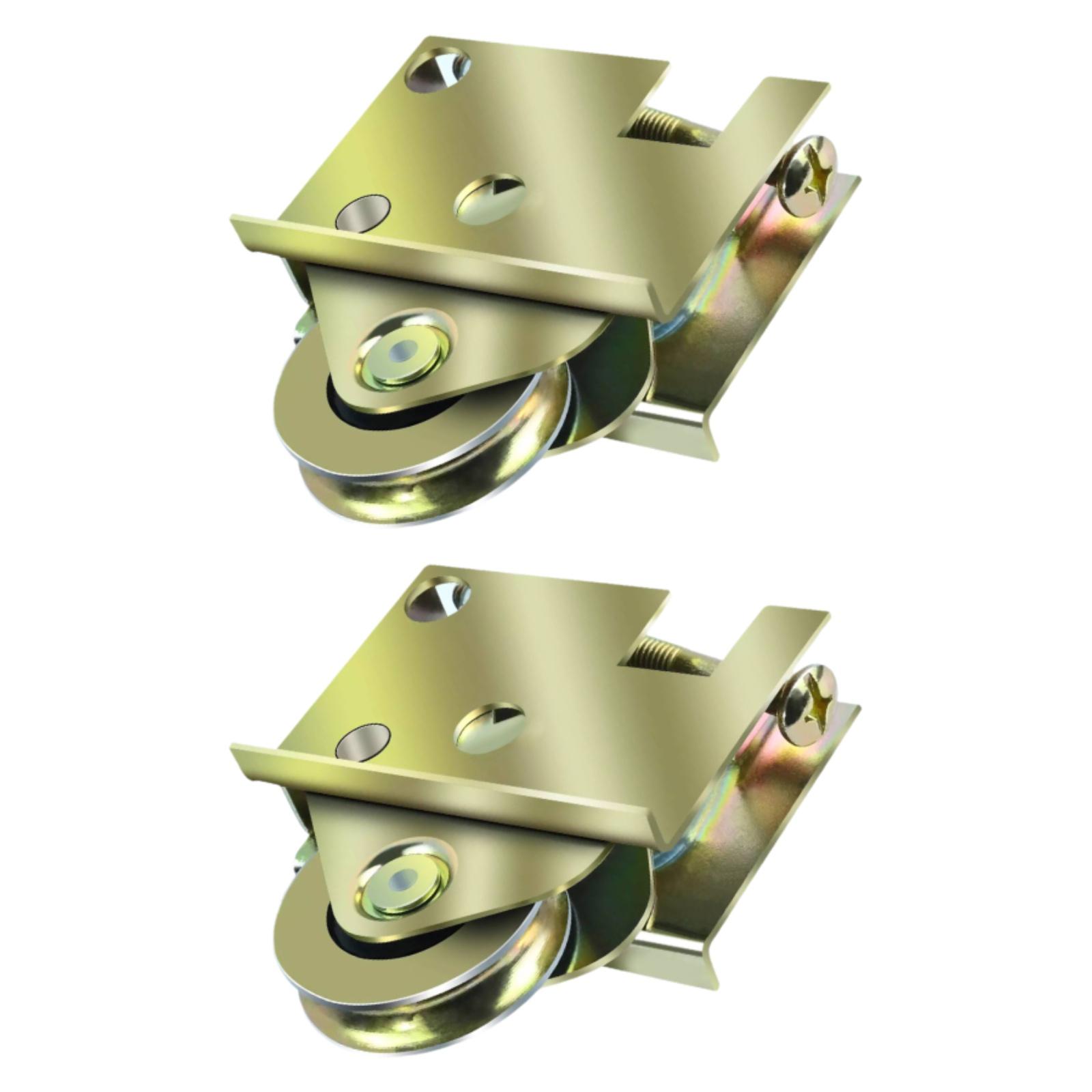 Magideal - 2 Rodillos Para Puertas Correderas De Patio, Conjunto De Ruedas Para Puertas, Herrajes Lisos, Ruedas Resistentes, Polea Para Puerta, Fácil Instalación