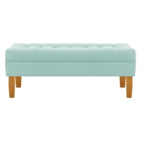 Bodevir - Banqueta Wood 2C Felpa 04 Verde Agua