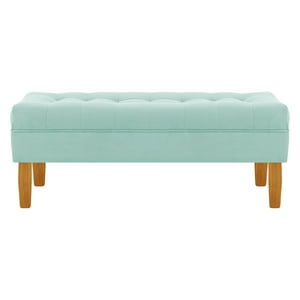 Bodevir - Banqueta Wood 2C Felpa 04 Verde Agua