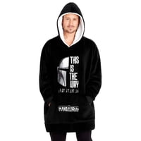 Sudadera Con Capucha Disney Baby Yoda Star Wars Para Hombre, Color Blanco Y Negro