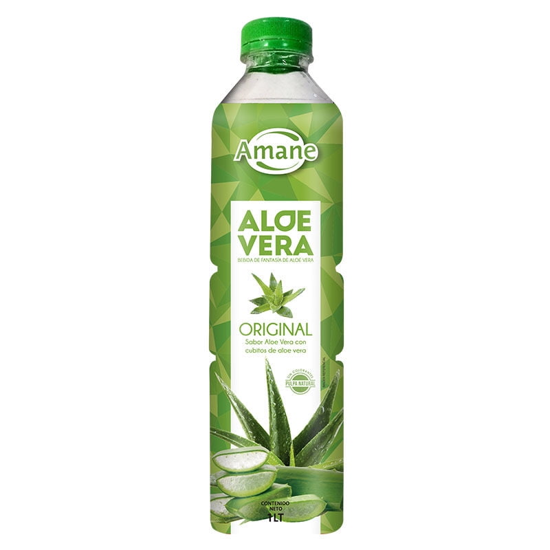 Bebida Aloe Vera Original Botella 1 L Amane