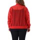 thumbnail image 3 of Agnes Orinda Ropa de Halloween de Talla Grande Chaqueta Bomber para Mujeres Escuela Universidad Manga Larga Hueca Cuello de Béisbol Cremallera Exterior 3X Rojo, 3 of 6