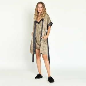 Bbz Barbzion - Bata De Mujer Mini Satin Animal Print