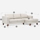 thumbnail image 3 of Sofa Parma Derecho Tela Natural, 3 of 6