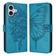 thumbnail image 1 of Funda cartera mariposa para iPhone 17 con soporte y ranuras para tarjetas Azul, 1 of 5