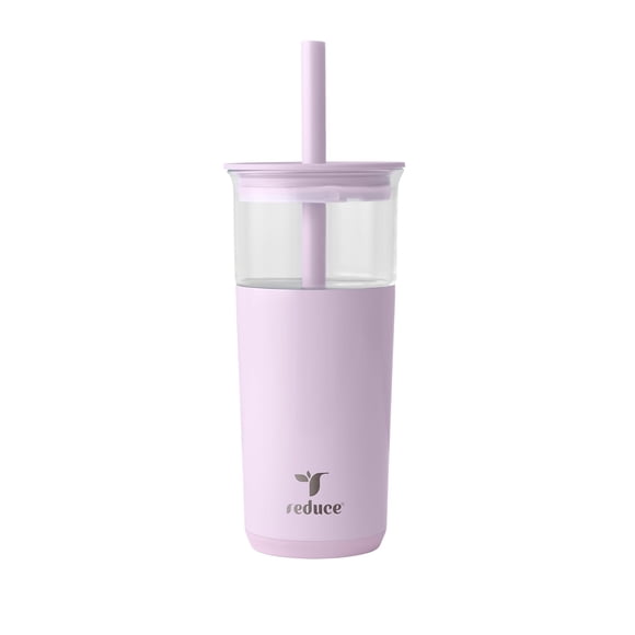 Vaso de vidrio con aislamiento al vacío REDUCE Aspen, 600 ml, color lila