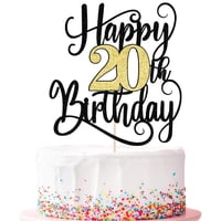 Decoración De Tarta Ruscalin Para Fiesta De Cumpleaños Número 20