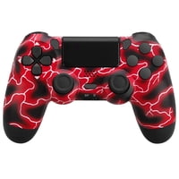 Genérico - Mando Inalámbrico Para Ps4, Mando A Distancia Compatible Con Playstation 4/Ps4 Slim/Ps4 Pro/Pc Con Windows, Iluminación Roja