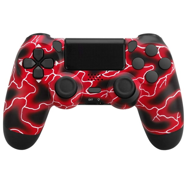 Mando inalámbrico para PS4, mando a distancia compatible con Playstation 4/PS4 Slim/PS4 Pro/PC con Windows, iluminación roja