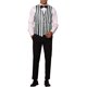 thumbnail image 2 of Chaleco de Negocios INSPIRE CHIC para Hombre Ajuste Slim Escote en V Sin Mangas Estampado de Rayas M Negro, 2 of 5