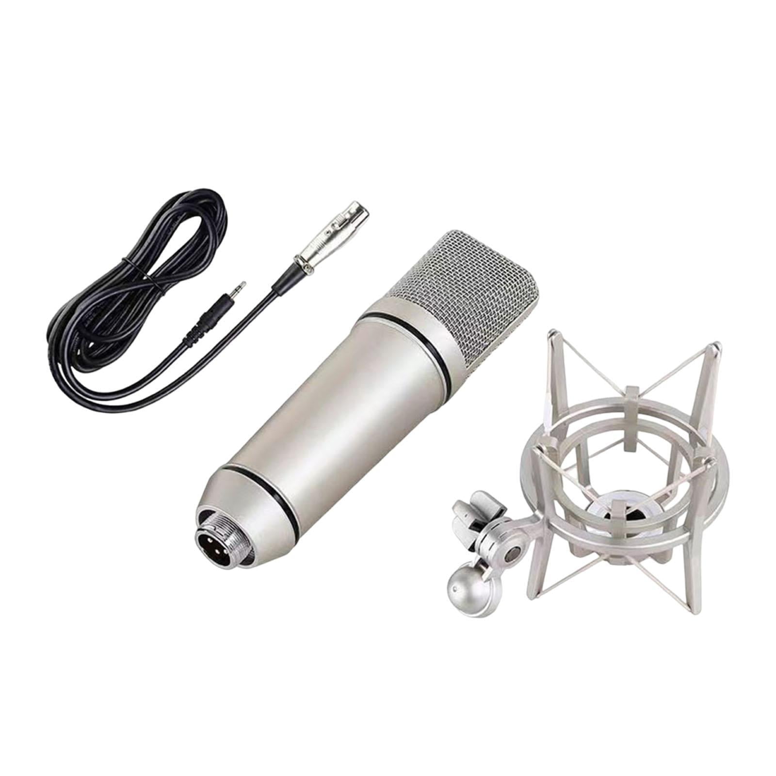 Magideal - Micrófono De Condensador Micrófono De Condensador Para Computadora Micrófono De Estudio Resistente Y Multipropósito Micrófono De Escritorio Para Podca 5v16