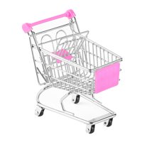 Magideal - Mini Carrito De Compras, Carrito De Mano Para Niños, Juguete De Supermercado, Carrito De Mano, Juguete De Simulación, Divertido Carrito De Supermercad Rosa Roja