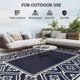 thumbnail image 5 of Alfombra Exterior Outsunny 244x305 cm Impermeable Reversible Azul para Patio, 5 of 9