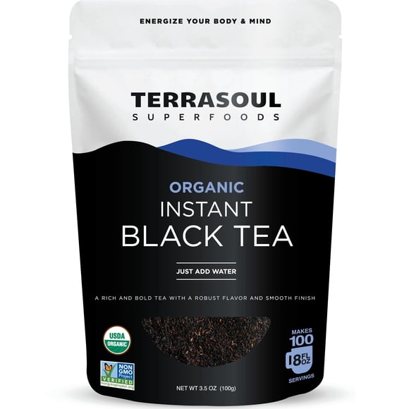 Té Negro Instantáneo Orgánico Terrasoul Superfoods 100 ml