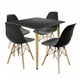 thumbnail image 1 of Comedor Mesa Eames Cuadrada Negra + 4 Sillas Eames Negras, 1 of 8