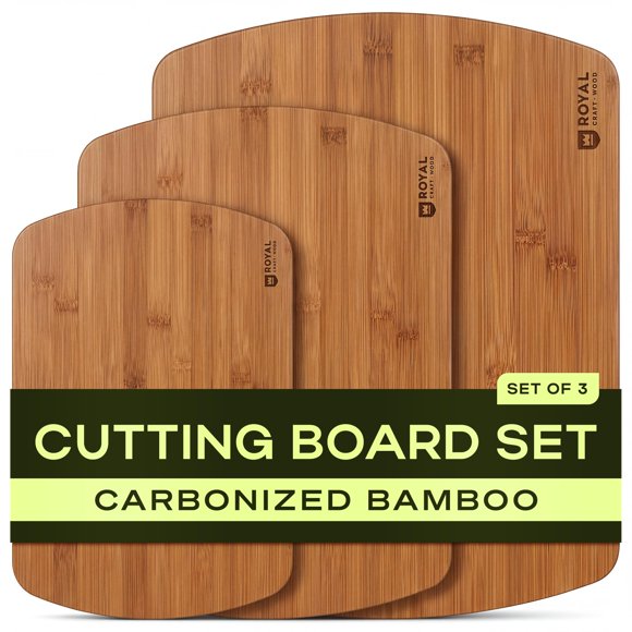 Juego de 3 tablas de cortar ROYAL CRAFT WOOD de bambú
