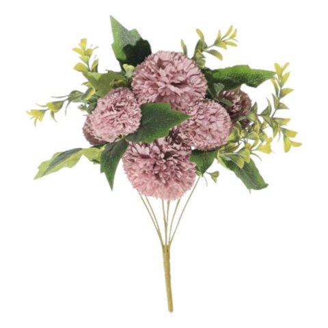Genérico - Set 2 Ramo Flores Artificiales Pompones Decoración Hogar Jhn