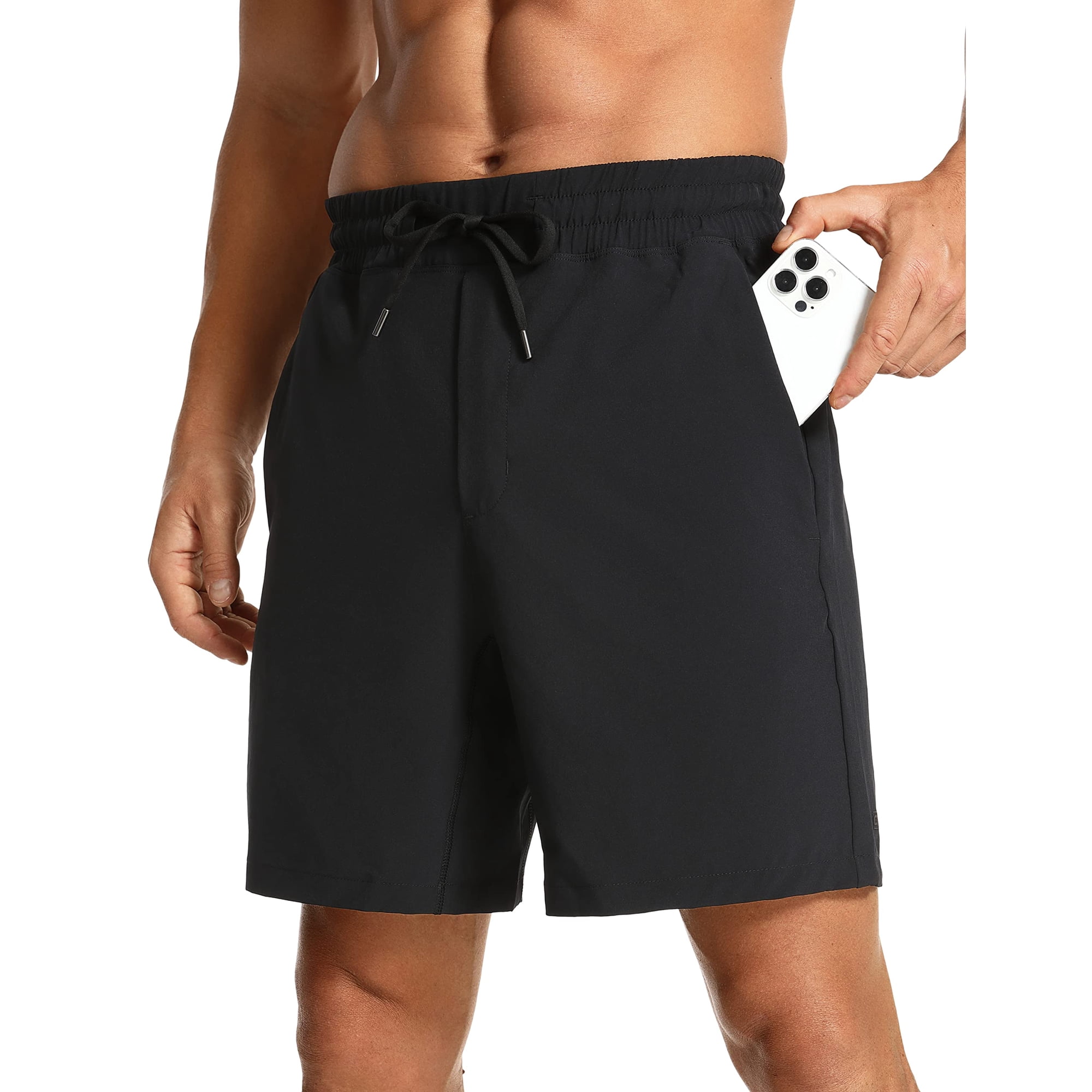 Shorts Deportivos Para Hombre Crz Yoga Talle Grande 7" Secado Rápido Con Bolsillos