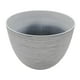 thumbnail image 2 of Macetero Maceta Diseño Rayas Envejecido De Plastico Blanco L plateado, 2 of 6