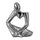 thumbnail image 5 of Estatua De Pensador, Jarrón De Cerámica, Figurita Artesanal Para El Hogar, Sala De Estar, Gabinete, Plata, 5 of 5