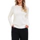 thumbnail image 1 of INSPIRE CHIC Suéter de Mujer Casual Cuello Redondo Calado Otoño Invierno Suéter Suelto L Blanco, 1 of 6
