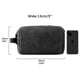 thumbnail image 2 of Bolsa de aseo para hombres, bolsa de afeitado resistente al agua del organizador de aseo de viaje de lienzo Dopp Kit para accesorios de aseo, negro-Medio, 2 of 3