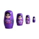 thumbnail image 1 of Muñeca Matryoshka, Juguete de Decoración, Pack de 4, Color Violeta, 1 of 3