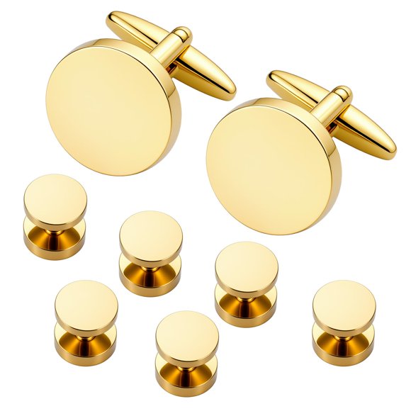 Gemelos Dannyshi de 17 mm en dorado + juego de pasadores de camisa