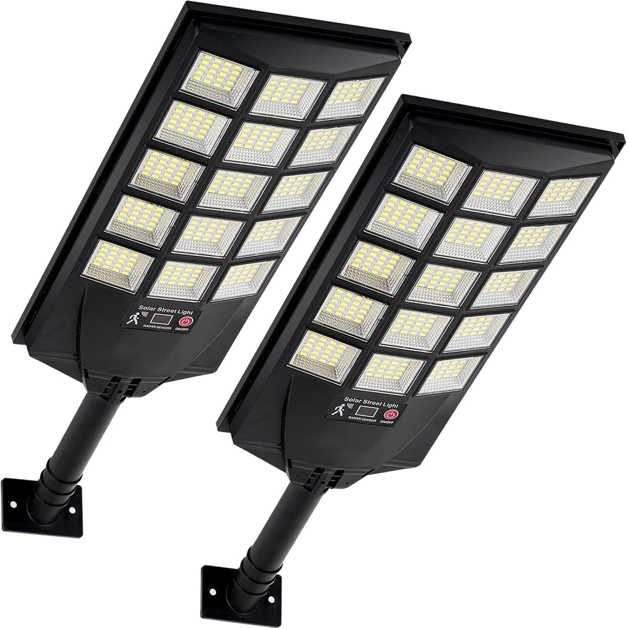 Luces Solares Aqraou 6500 K Del Anochecer Al Amanecer Con Mando A Distancia, Paquete De 2