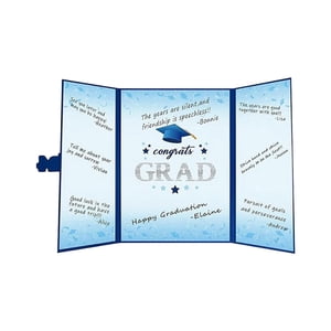 Bothyi - Libro De Visitas De Graduación Papel Grueso Fácil De Escribir En Decoración De Postales Azul