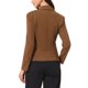 thumbnail image 3 of INSPIRE CHIC Blazer de Trabajo para Mujer con Cuello de Solapa, Chaqueta de Manga Larga, Traje Blazer, Camel Oscuro M, 3 of 6