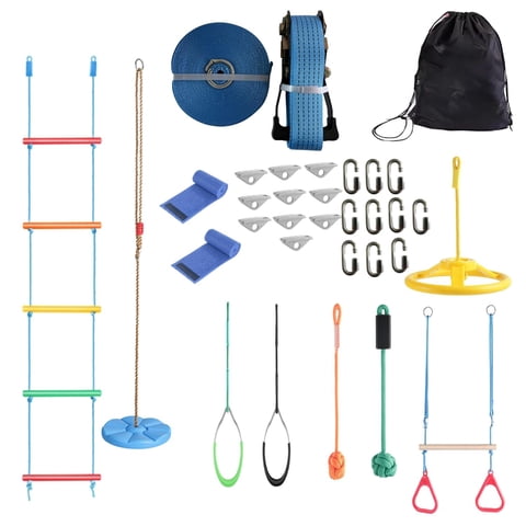 Auckland Outdoor - Juego Carrera Ninja Warrior 8 Obstaculos Slackline