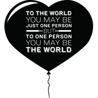 Rienda Libre Graphics - Decomural The World Love Heart Ws-46217