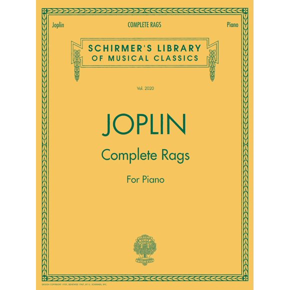 Partituras G. Schirmer – Ragtime de Joplin, 208 páginas